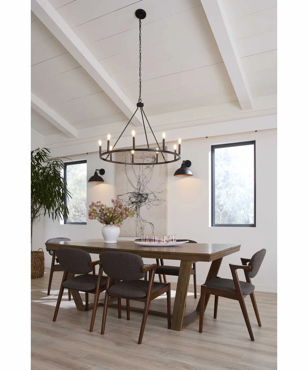 Gilliam 9-Light New Traditional Chandelier Matte Black - Image 2