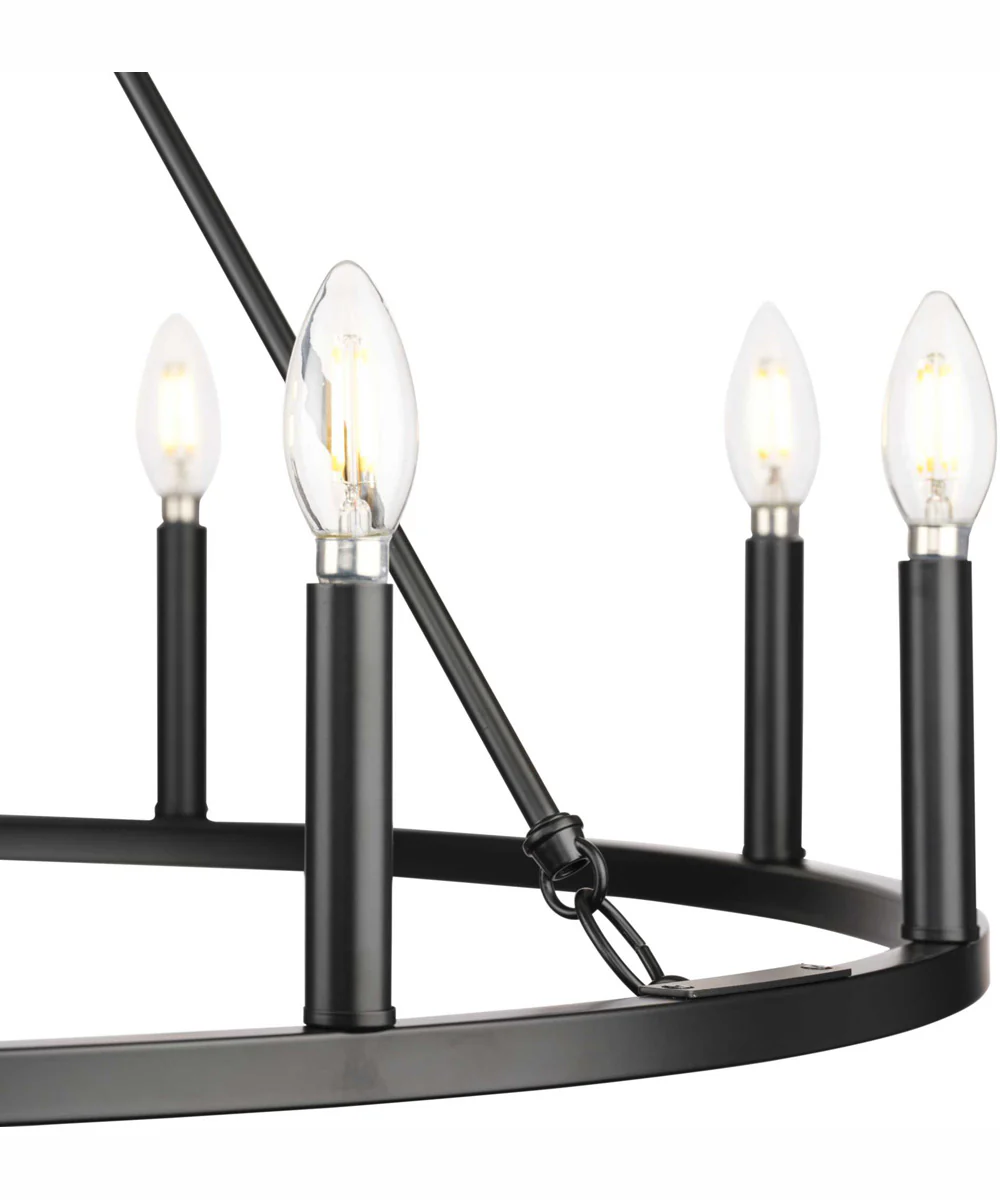 Gilliam 9-Light New Traditional Chandelier Matte Black - Image 4