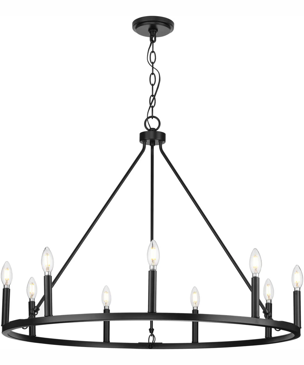 Gilliam 9-Light New Traditional Chandelier Matte Black - Image 5