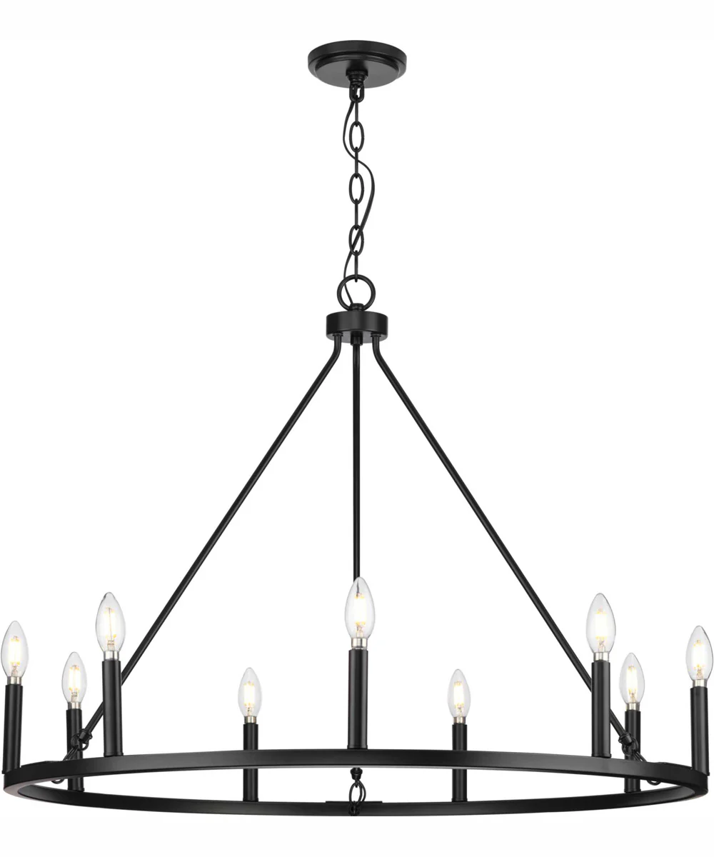 Gilliam 9-Light New Traditional Chandelier Matte Black - Image 7