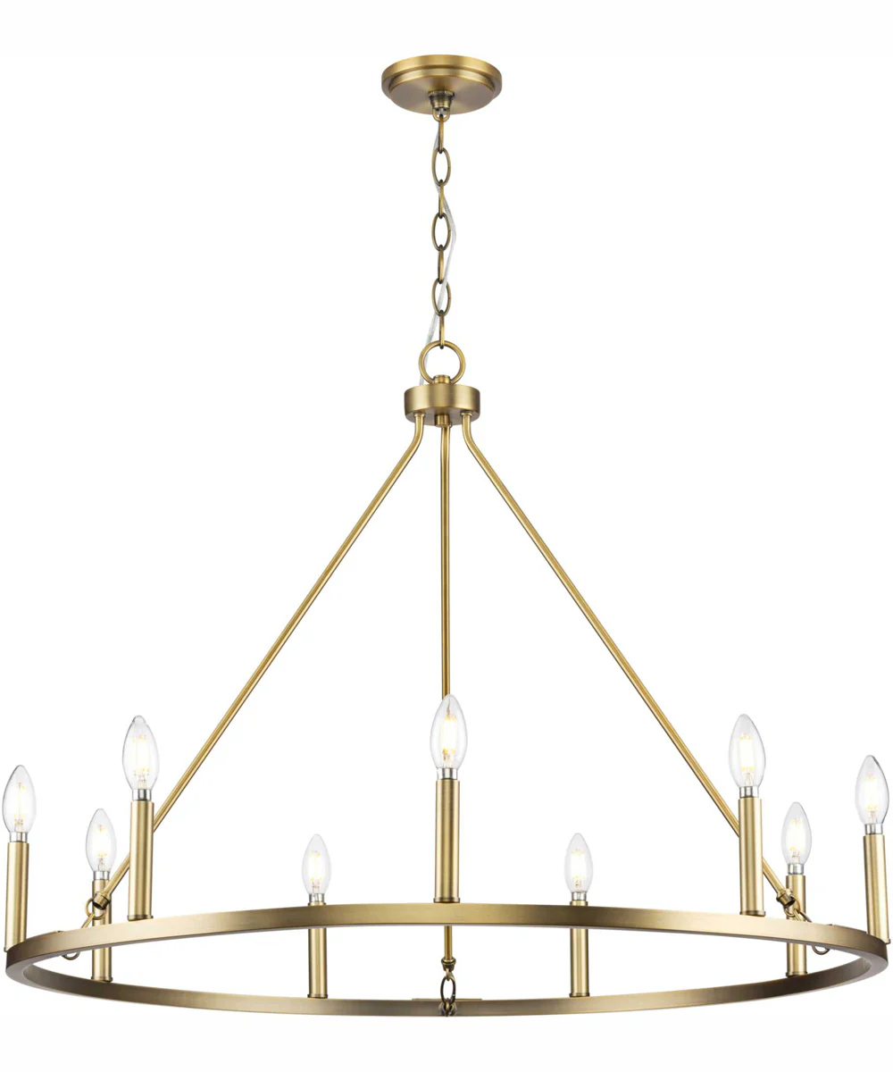 Gilliam 9-Light New Traditional Chandelier Vintage Brass - Image 7