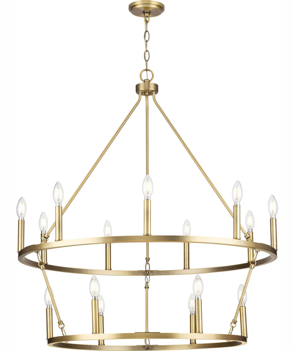Gilliam 9-Light New Traditional Chandelier Vintage Brass - Image 4