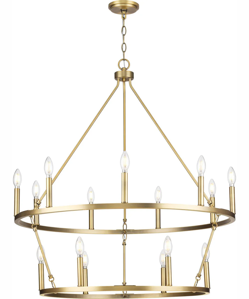 Gilliam 9-Light New Traditional Chandelier Vintage Brass - Image 6