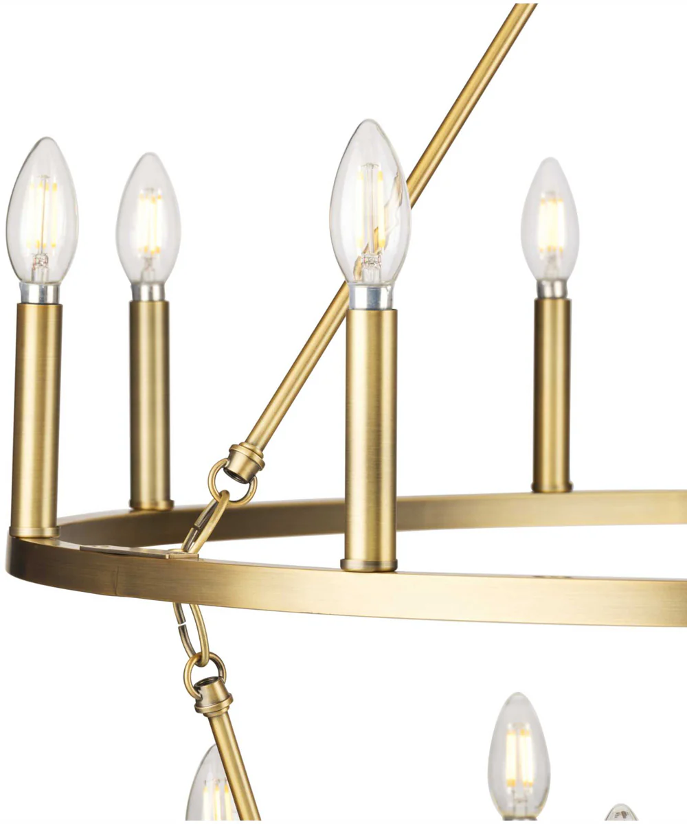 Gilliam 9-Light New Traditional Chandelier Vintage Brass - Image 7