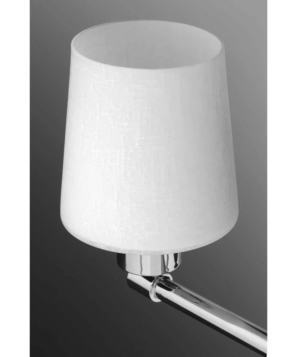 Glance 3-Light Etched White Linen Glass Farmhouse Bath Vanity Light Polished Chrome - Image 2