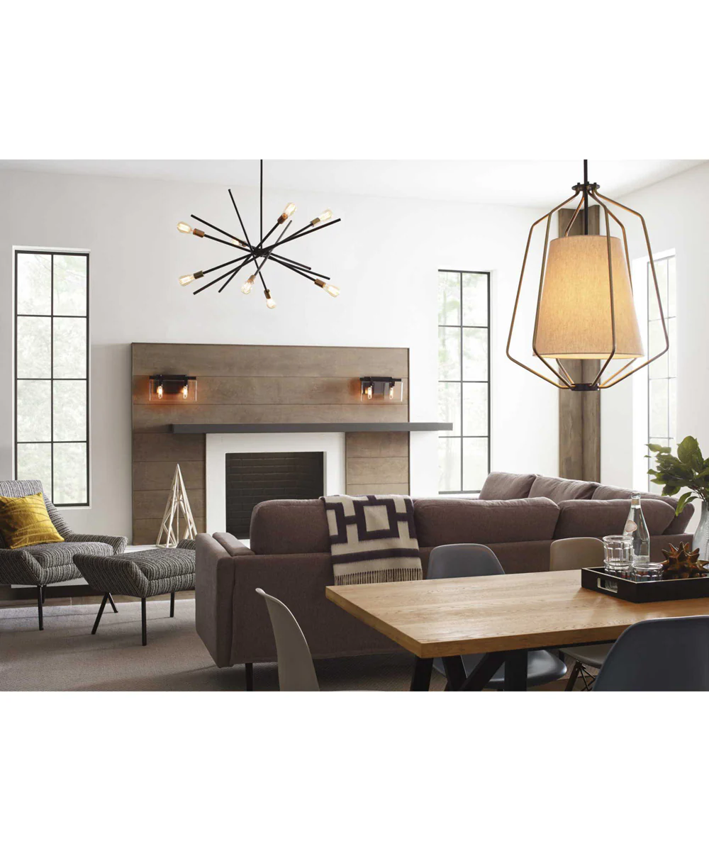 Glayse 2-Light Clear Glass Luxe Bath Vanity Light Antique Bronze - Image 3
