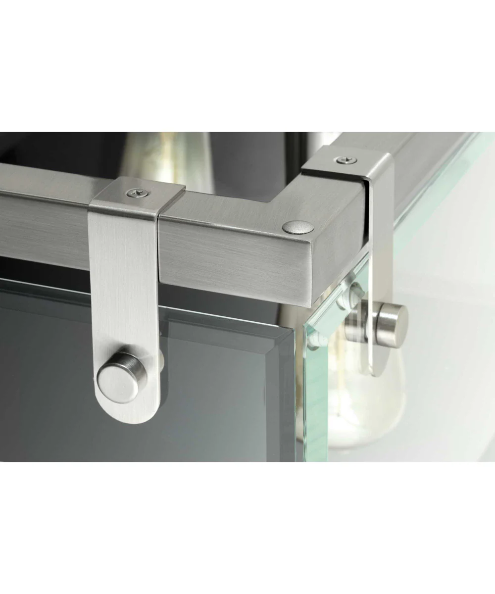 Glayse 3-Light Clear Glass Luxe Bath Vanity Light Brushed Nickel - Image 6