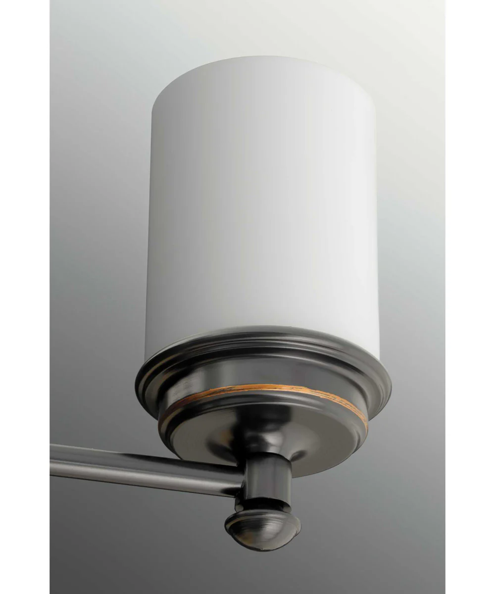 Glide 1-Light Etched Opal Glass Coastal Bath Vanity Light Rubbed Bronze - Image 3