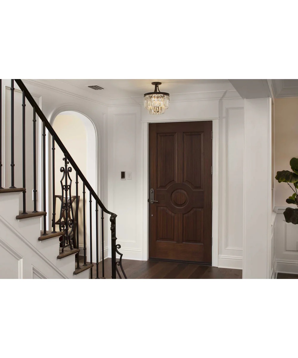 Glimmer 3-Light 19" Semi-Flush Convertible Antique Bronze - Image 2