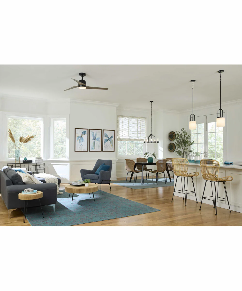 Goodwin 5-Light Modern Farmhouse Chandelier Matte Black - Image 3