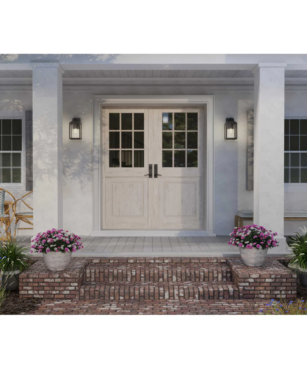 Grandbury 1-Light Transitional Clear Glass Outdoor Wall Lantern Antique Bronze - Image 2