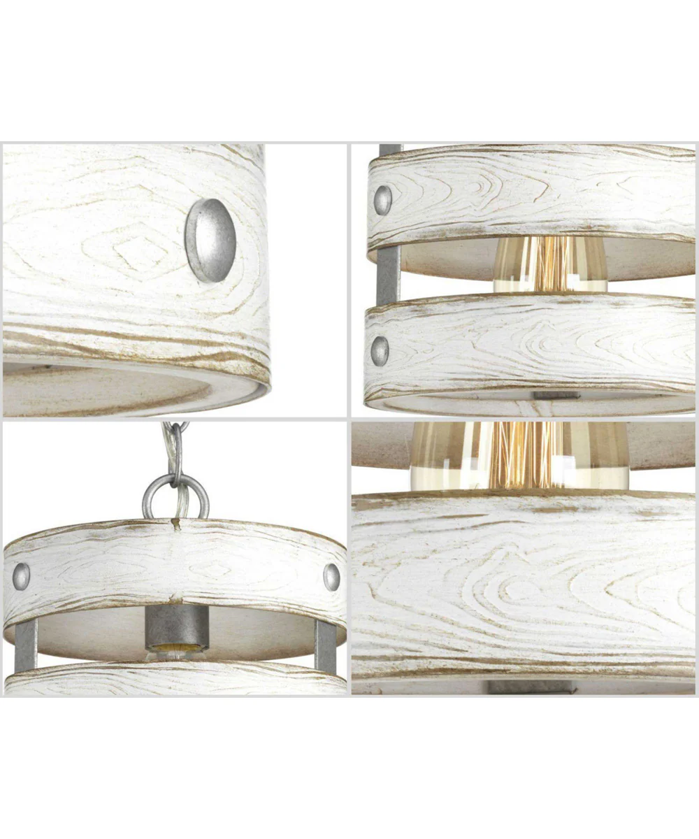 Gulliver 1-Light Coastal Pendant Light Galvanized Finish - Image 4