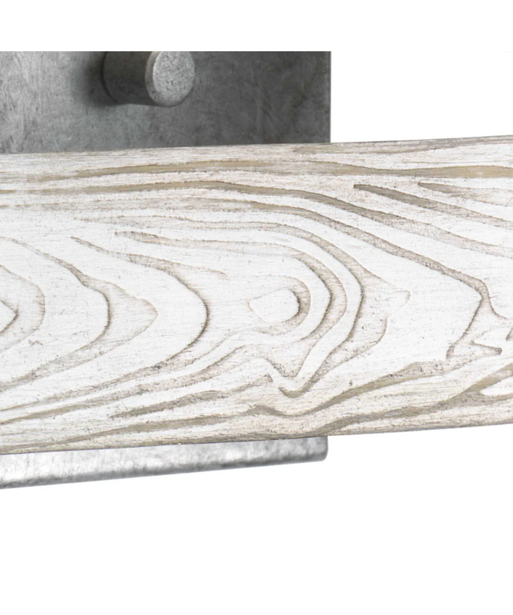 Gulliver 4-Light Clear Seeded Glass Coastal Bath Vanity Light Galvanized Finish - Image 5