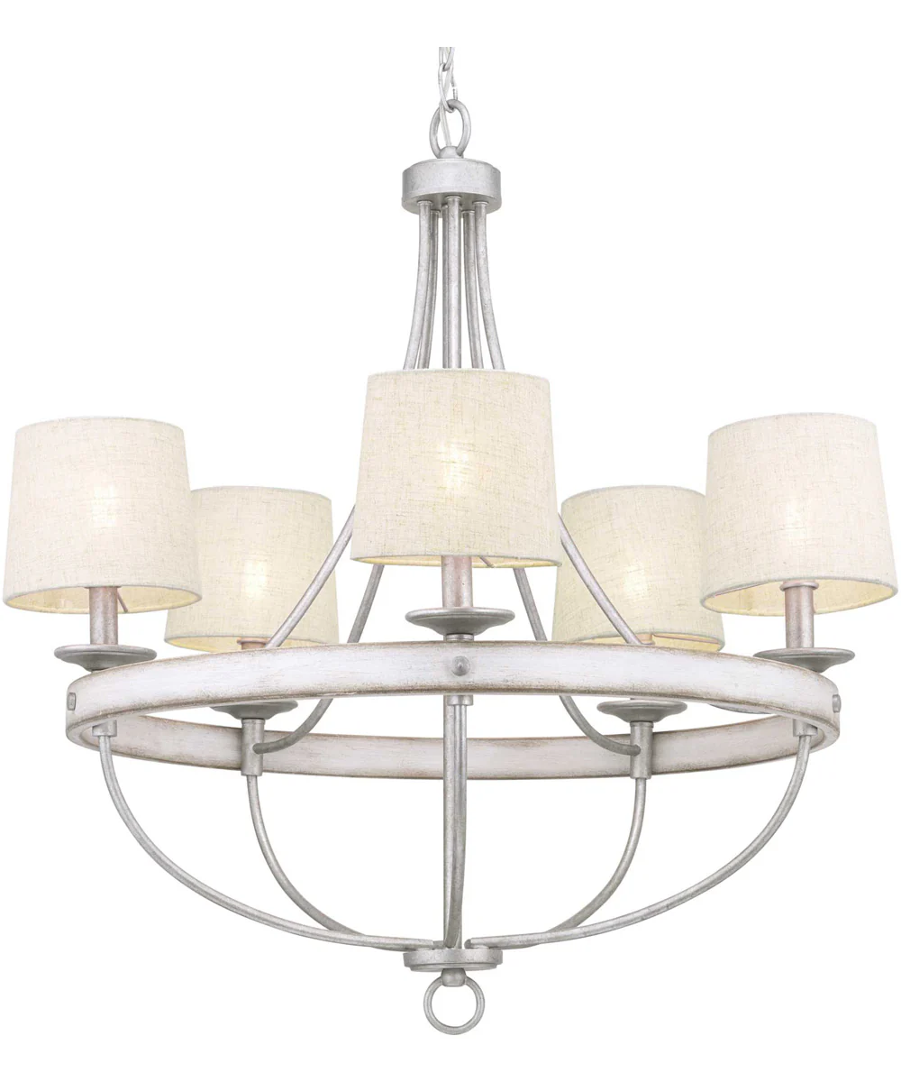 Gulliver 5-Light Coastal Chandelier Light Galvanized Finish - Image 3