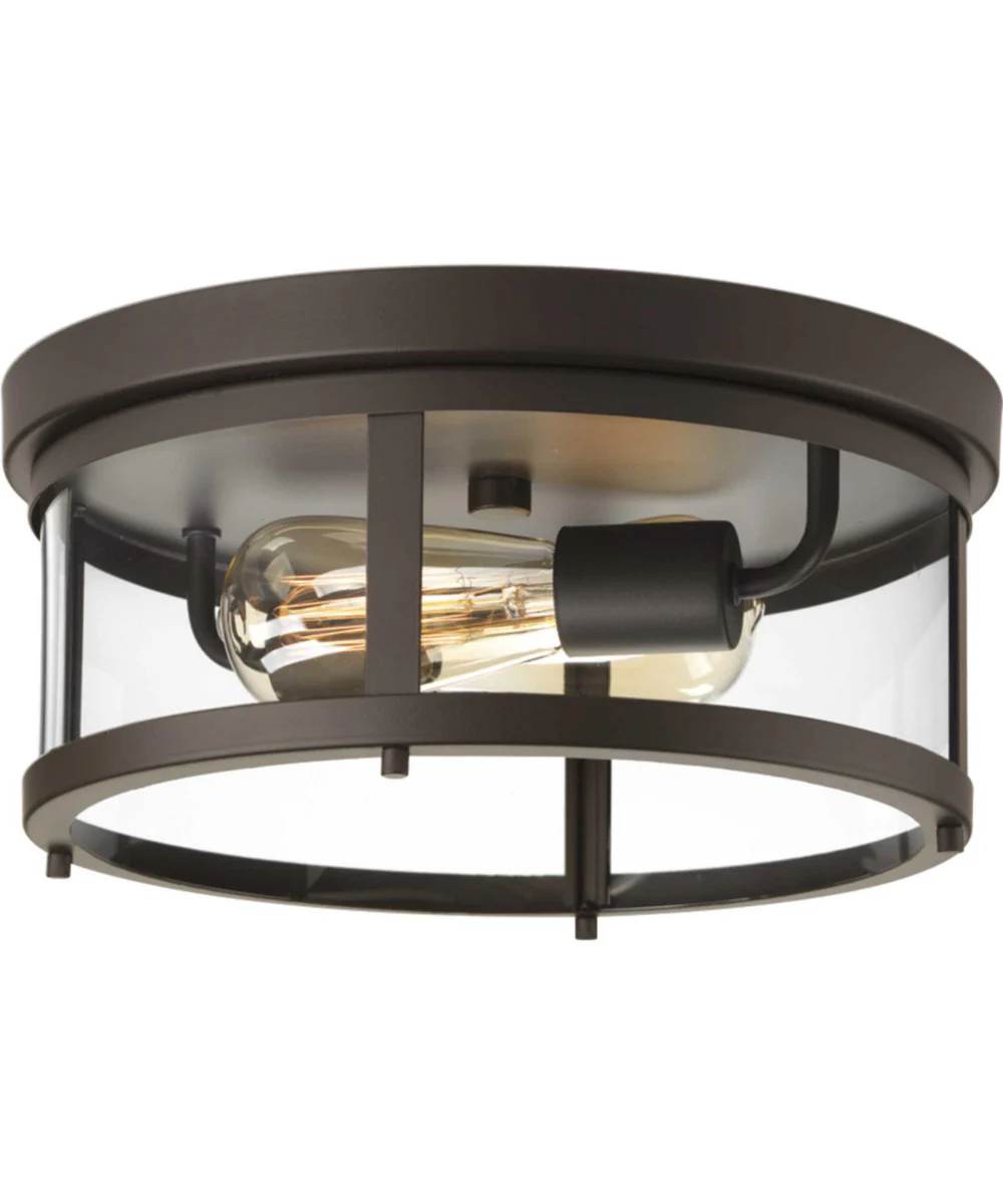 Gunther 12-5/8" Flush Mount Antique Bronze