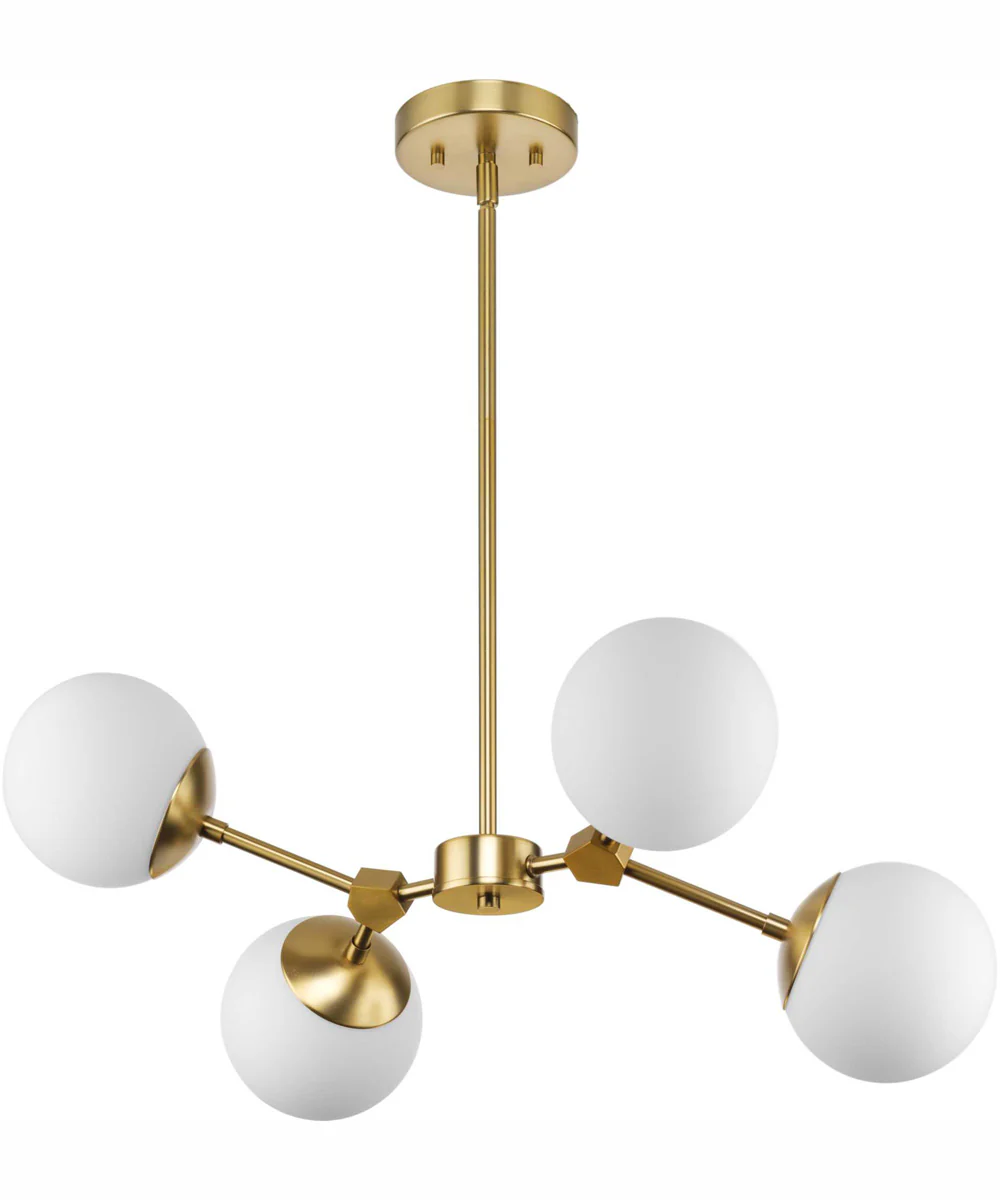 Haas 4-Light Mid-Century Modern Chandelier Brushed Bronze