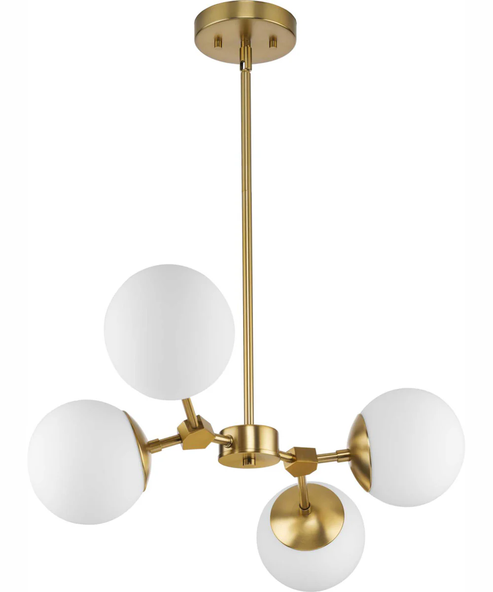 Haas 4-Light Mid-Century Modern Chandelier Brushed Bronze - Image 6