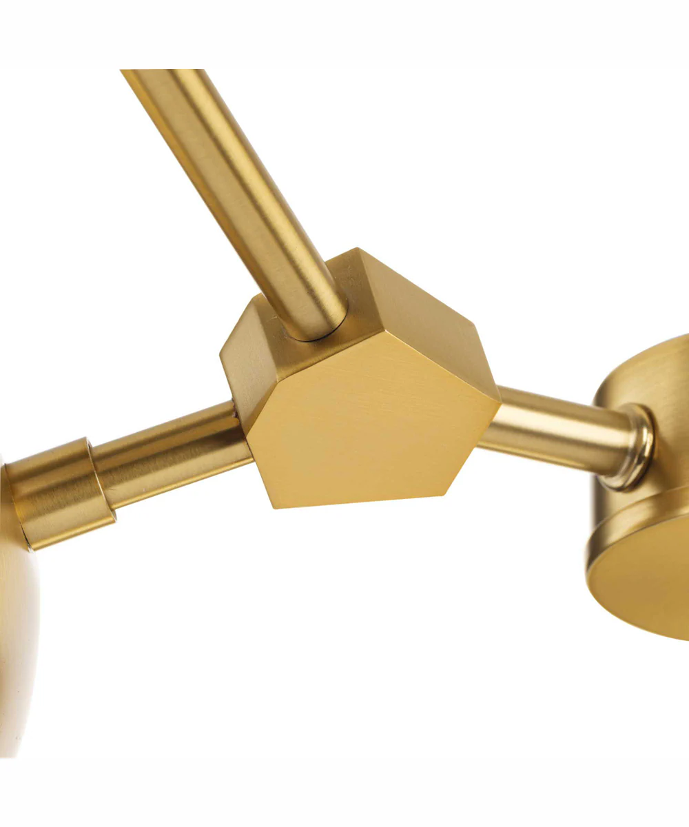 Haas 4-Light Mid-Century Modern Chandelier Brushed Bronze - Image 9