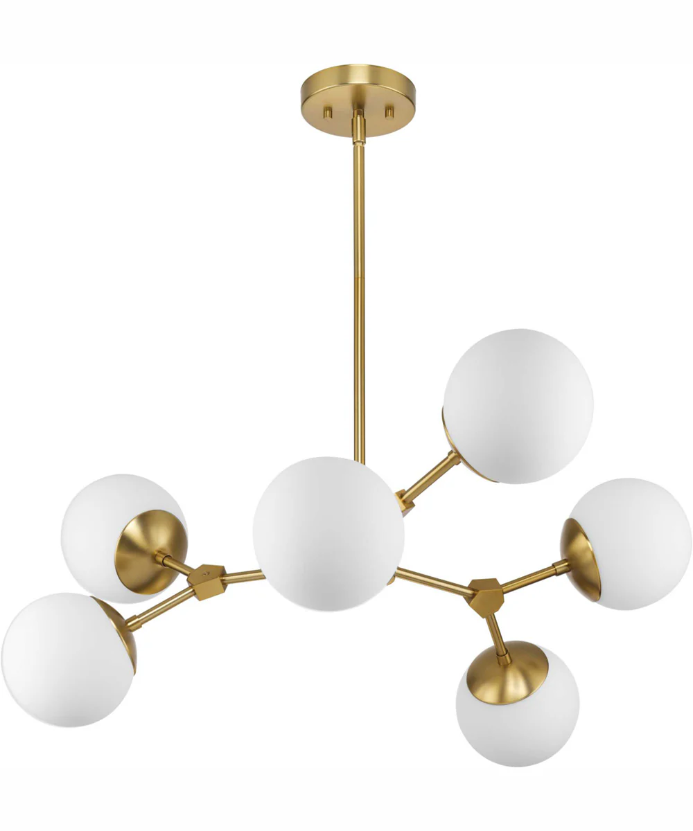 Haas 6-Light Mid-Century Modern Chandelier Brushed Bronze