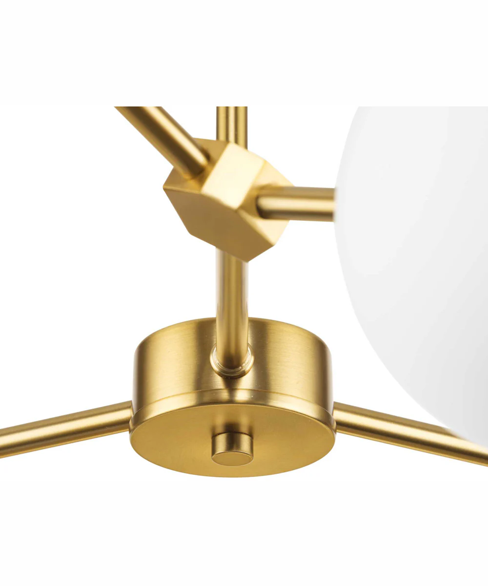 Haas 6-Light Mid-Century Modern Chandelier Brushed Bronze - Image 11