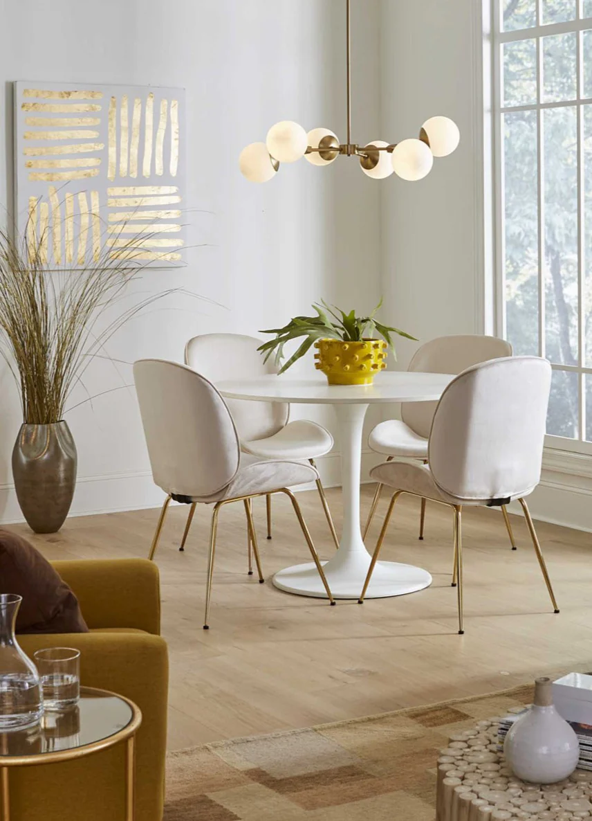 Haas 6-Light Mid-Century Modern Chandelier Brushed Bronze - Image 2