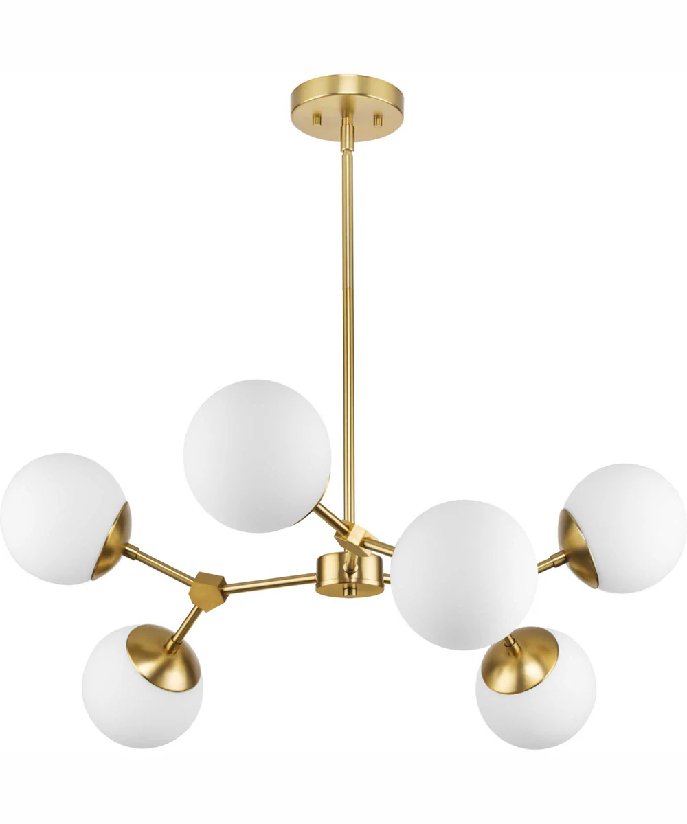 Haas 6-Light Mid-Century Modern Chandelier Brushed Bronze - Image 5