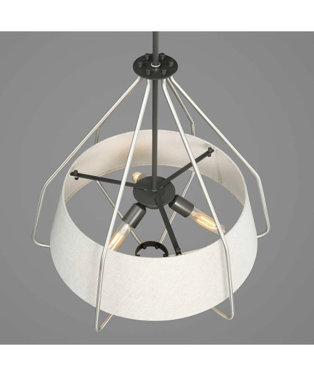 Hangar 3-Light Mid-Century Pendant Light Brushed Nickel - Image 7