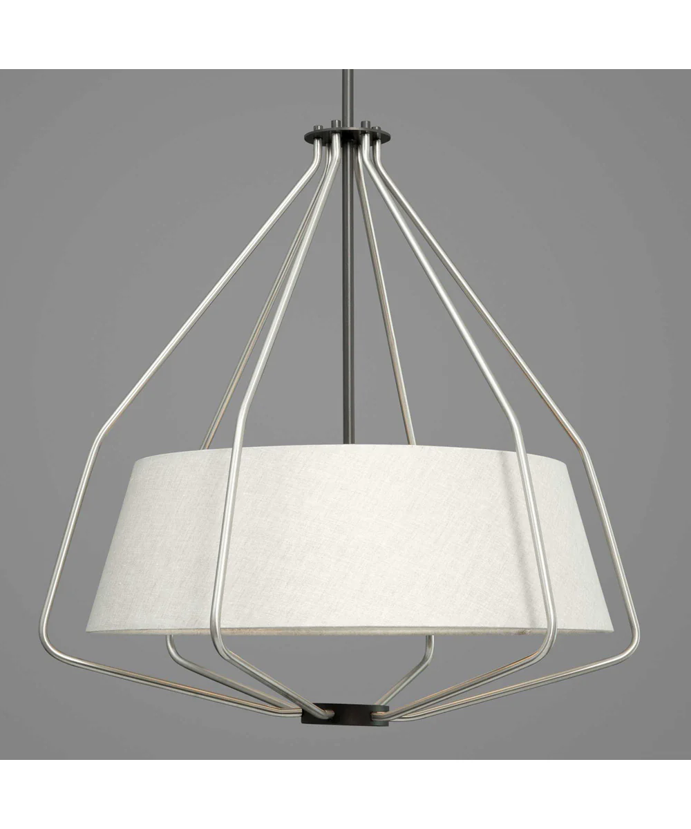 Hangar 3-Light Mid-Century Pendant Light Brushed Nickel - Image 9