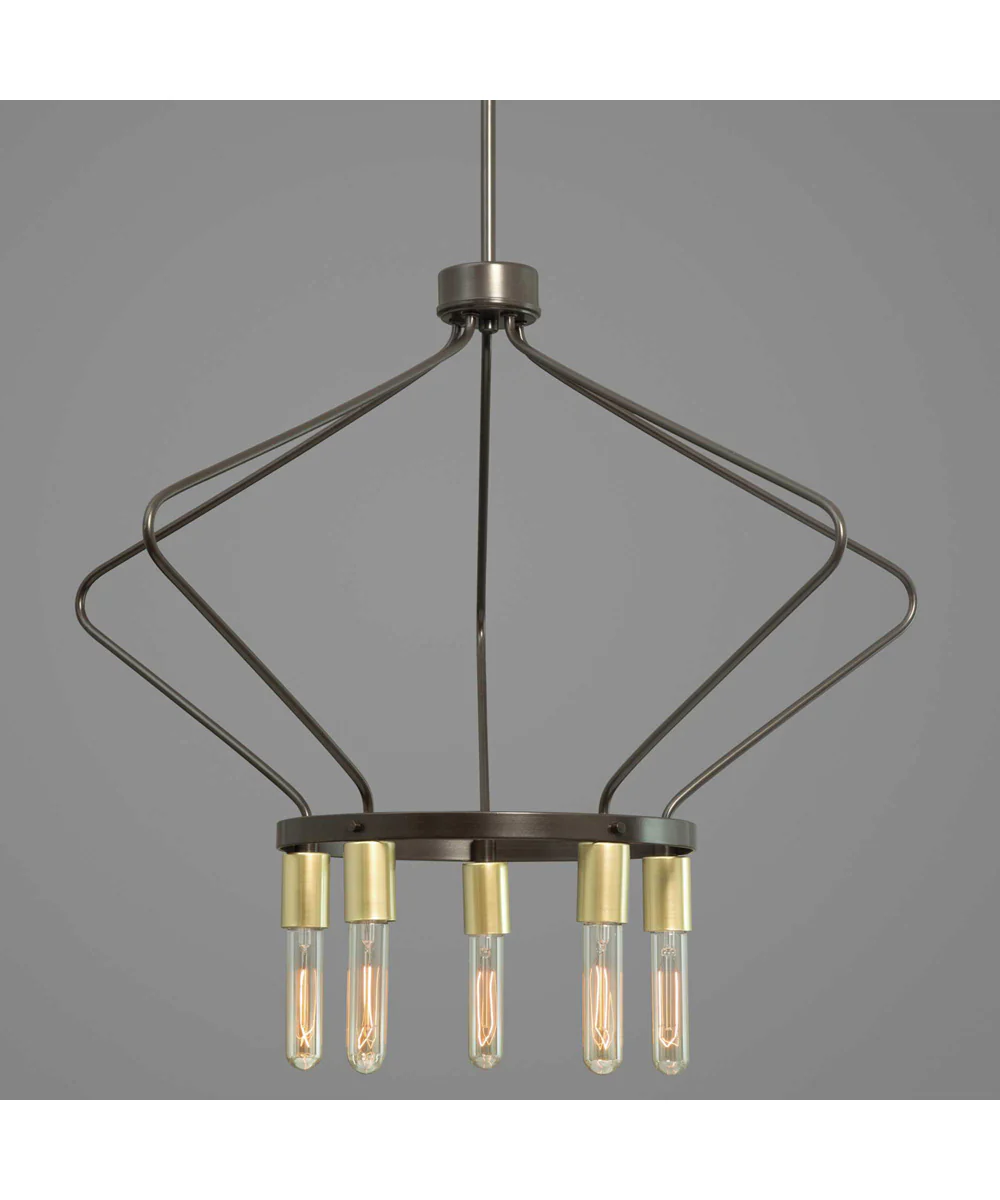 Hangar 5-Light Farmhouse Chandelier Light Antique Bronze - Image 2