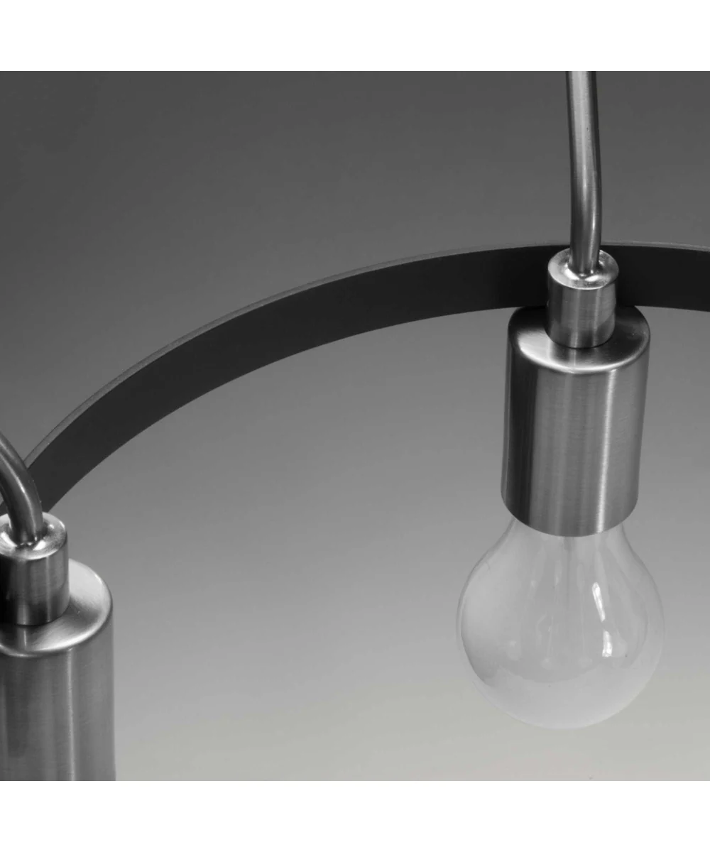 Hangar 5-Light Farmhouse Chandelier Light Brushed Nickel - Image 2