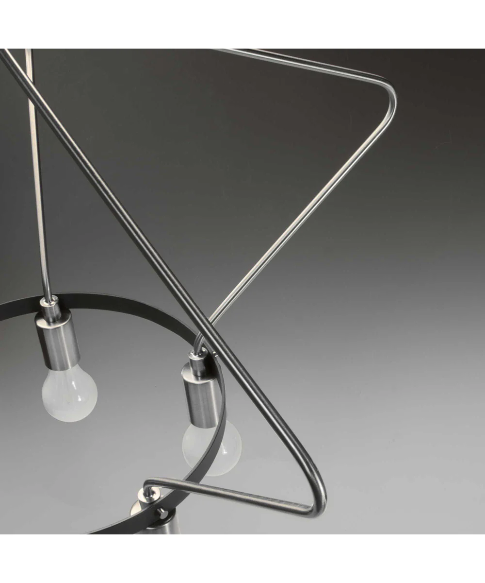 Hangar 5-Light Farmhouse Chandelier Light Brushed Nickel - Image 4