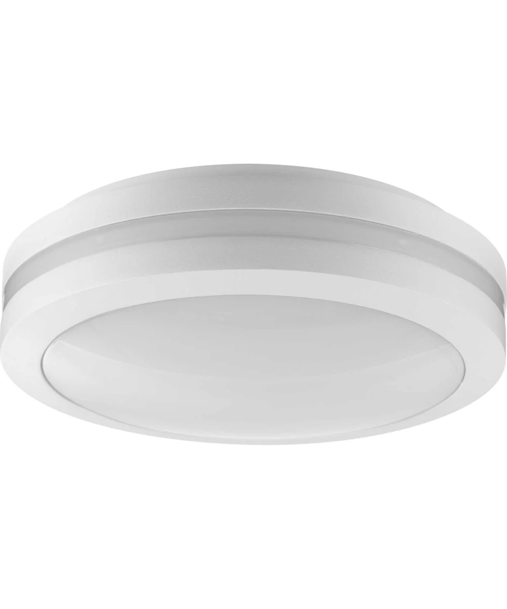 Hard Nox White 12" Die Cast Round Flush Mount Light Satin White
