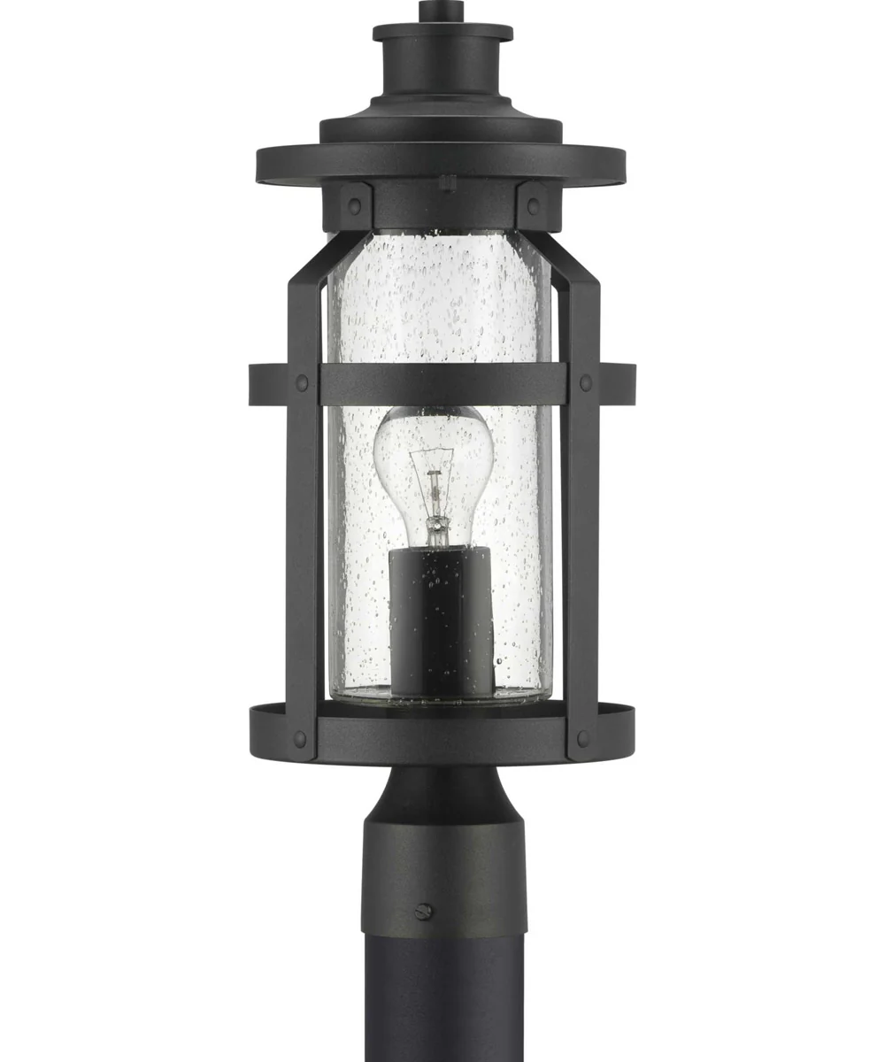 Haslett 1-Light Post Lantern Textured Black - Image 2