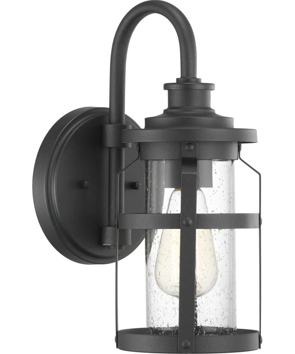 Haslett 1-Light Small Wall Lantern Textured Black - Image 2