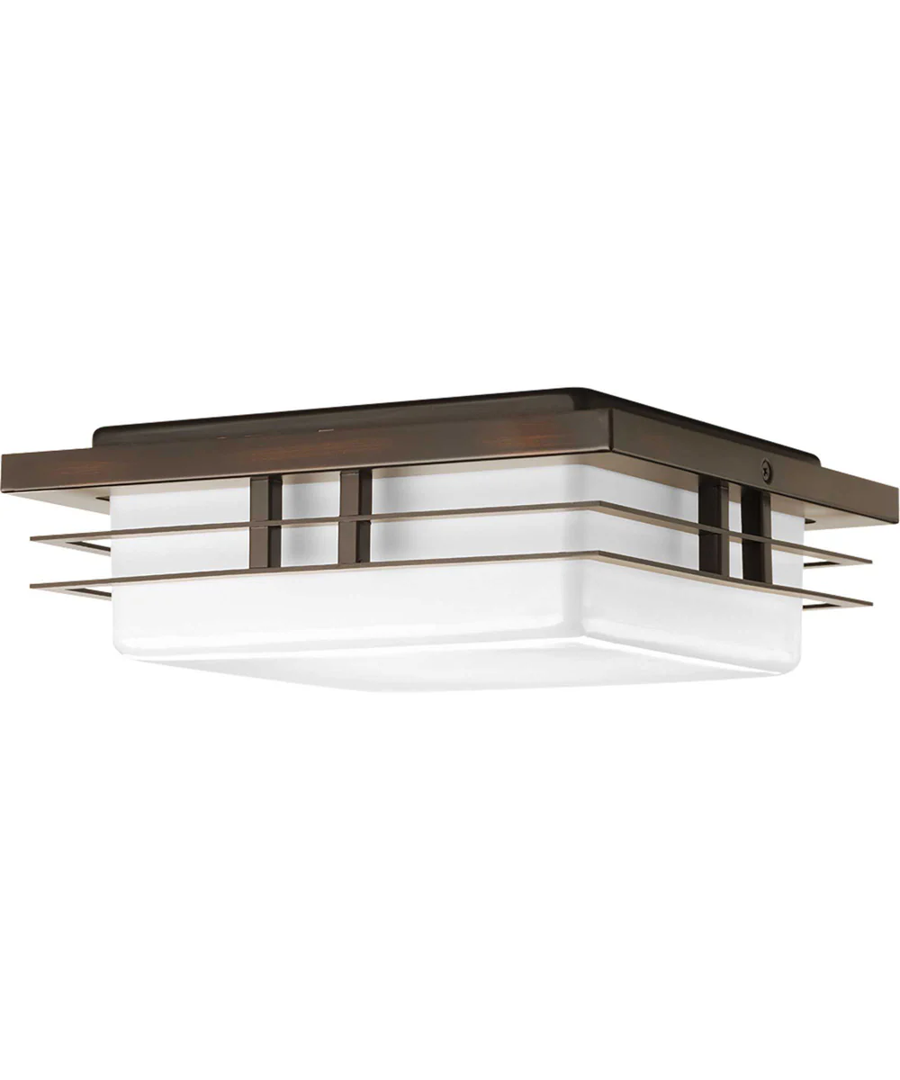Helm 1-Light 11" LED Flush Mount Antique Bronze - Image 2