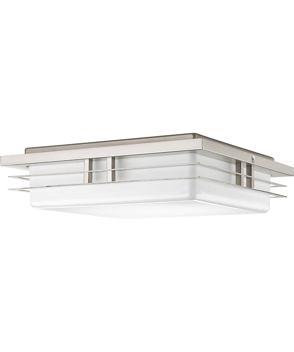 Helm 2-Light 14" LED Flush Mount Brushed Nickel - Image 2