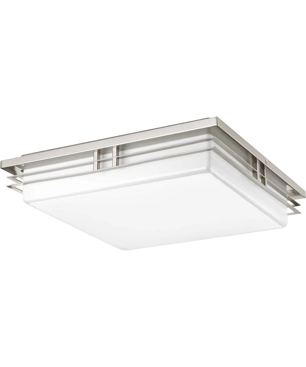 Helm 3-Light 18" LED Flush Mount Brushed Nickel