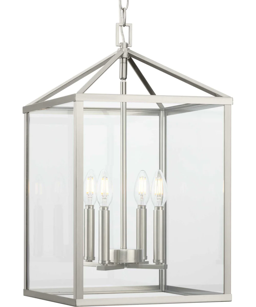 Hillcrest 4-Light Transitional Hall & Foyer Light Brushed Nickel