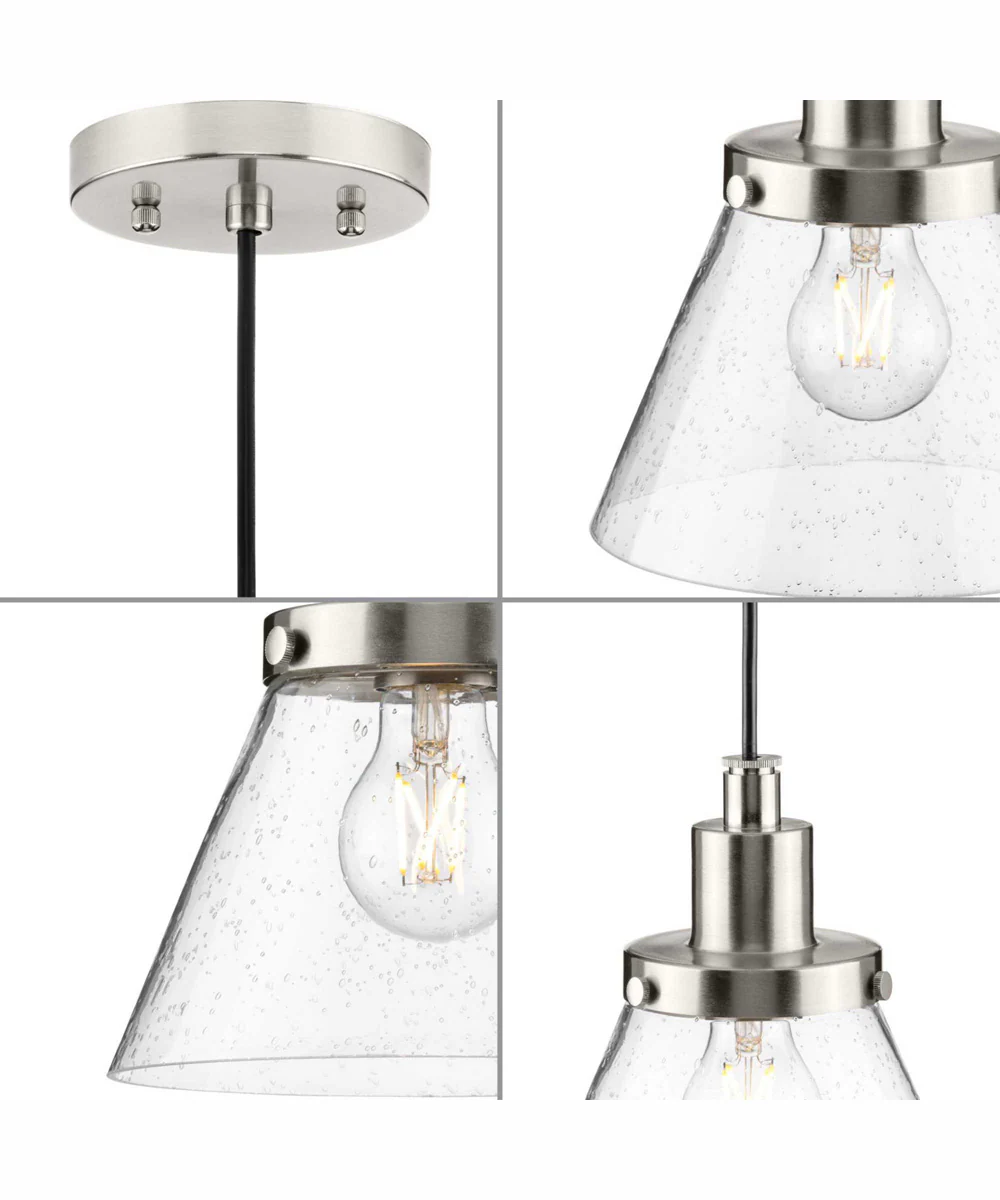 Hinton 1-Light Modern Farmhouse Pendant Brushed Nickel - Image 7