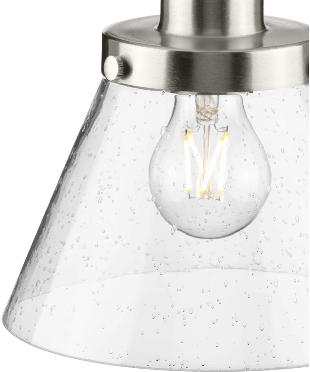 Hinton 1-Light Modern Farmhouse Pendant Brushed Nickel - Image 8