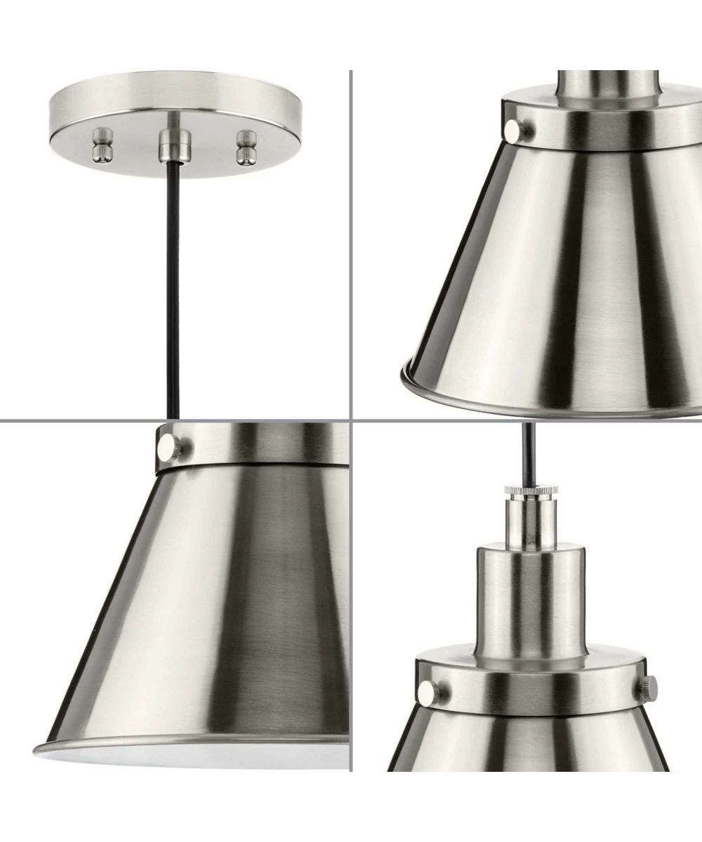 Hinton 1-Light Modern Farmhouse Pendant Brushed Nickel - Image 3