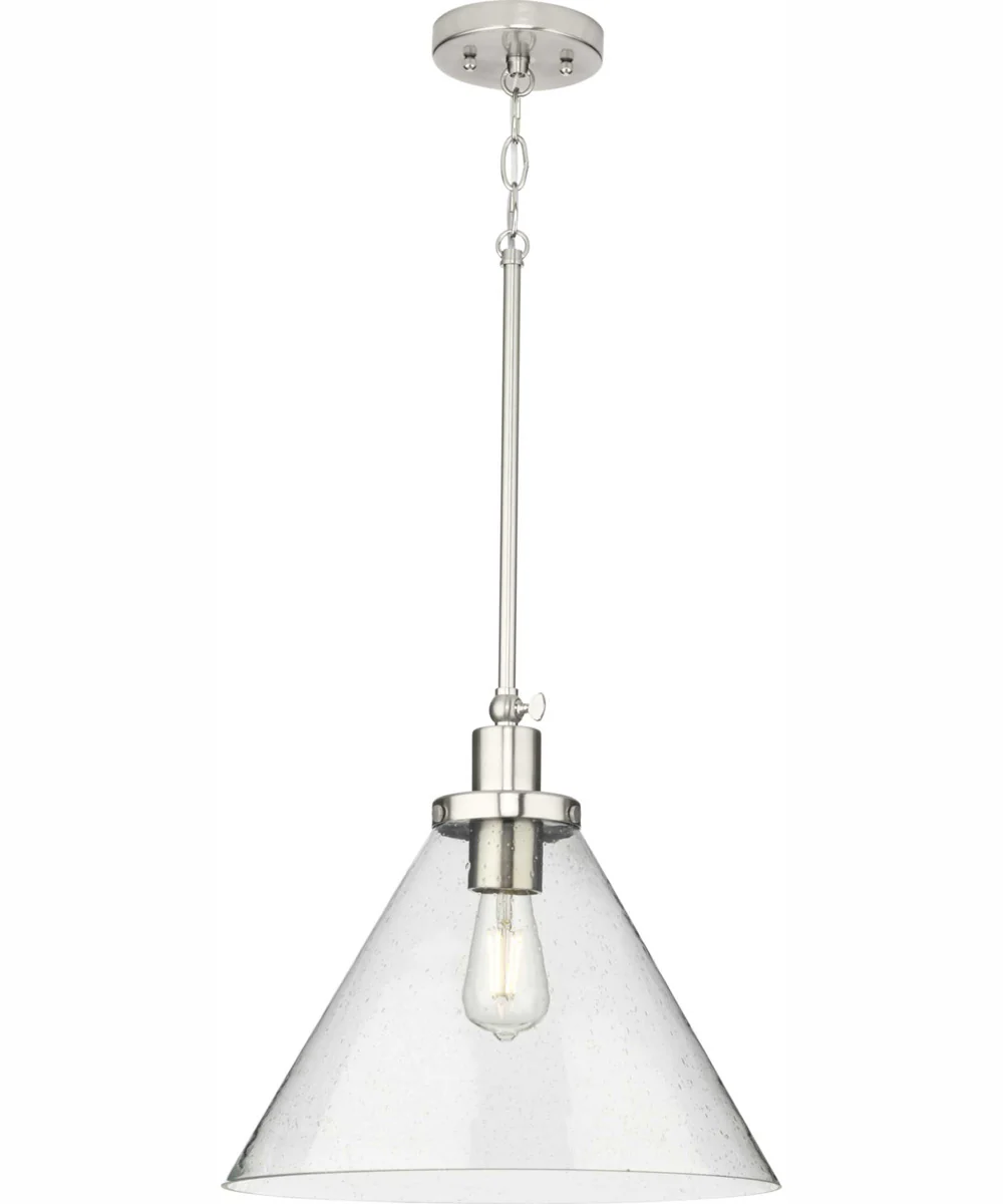 Hinton 1-Light Modern Farmhouse Pendant Brushed Nickel - Image 6