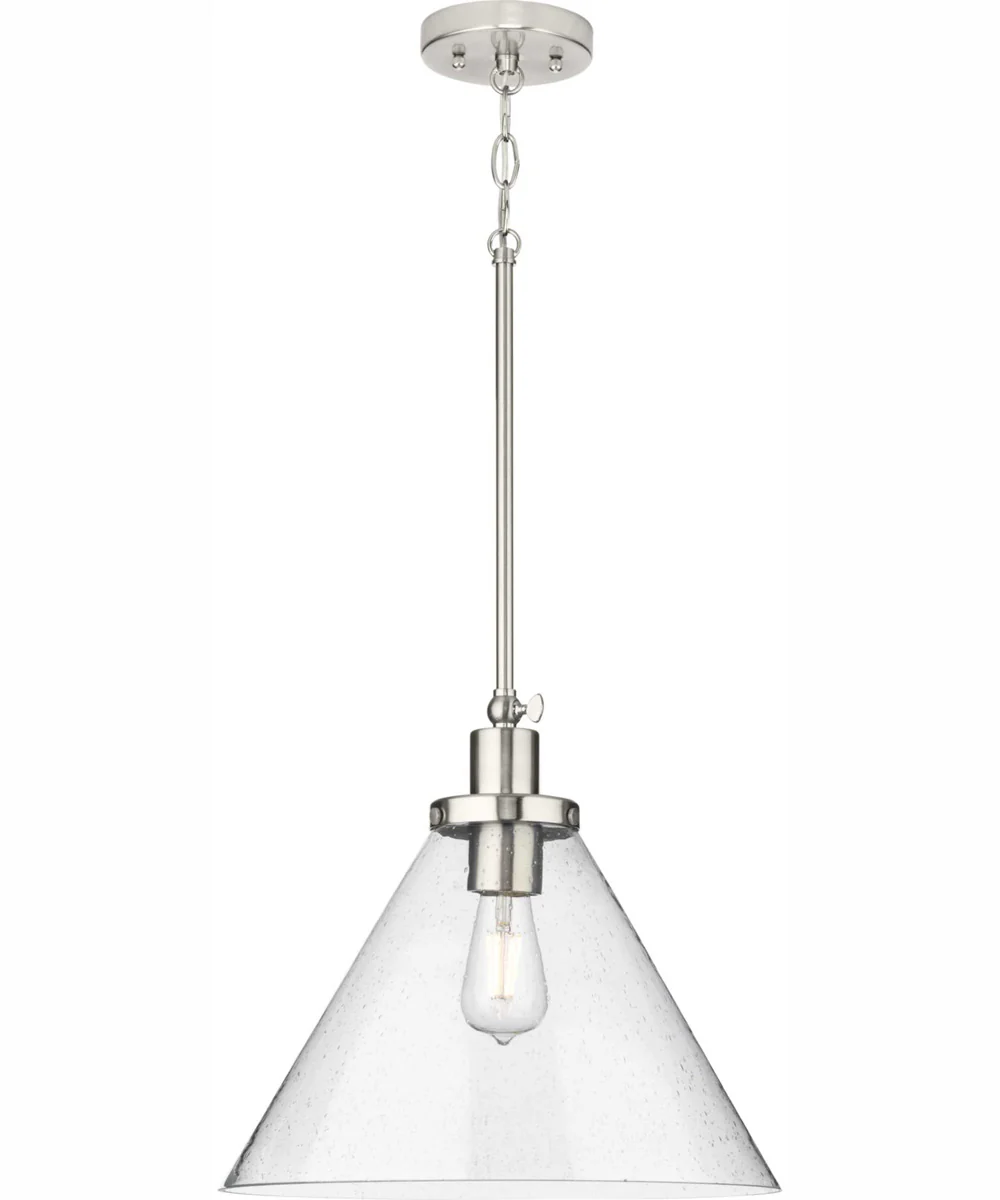 Hinton 1-Light Modern Farmhouse Pendant Brushed Nickel - Image 8