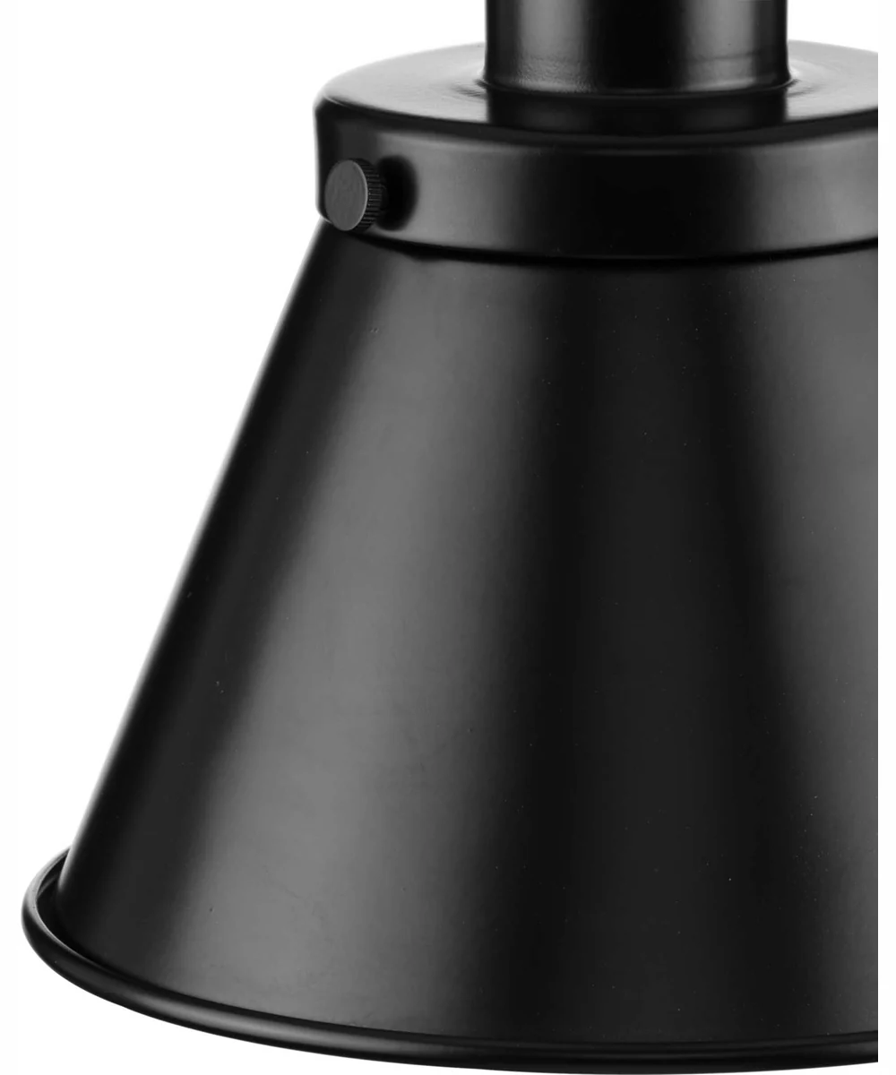 Hinton 1-Light Modern Farmhouse Pendant Matte Black - Image 8