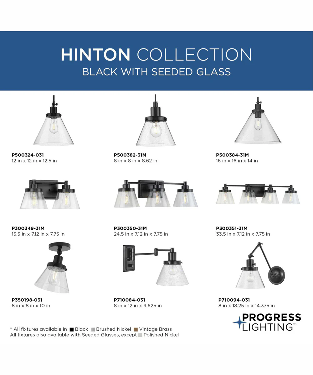 Hinton 1-Light Modern Farmhouse Pendant Matte Black - Image 4