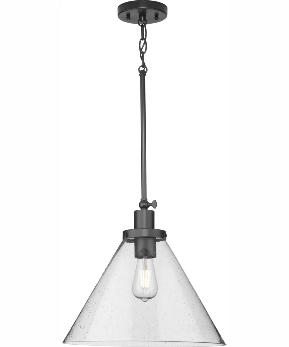 Hinton 1-Light Modern Farmhouse Pendant Matte Black - Image 6