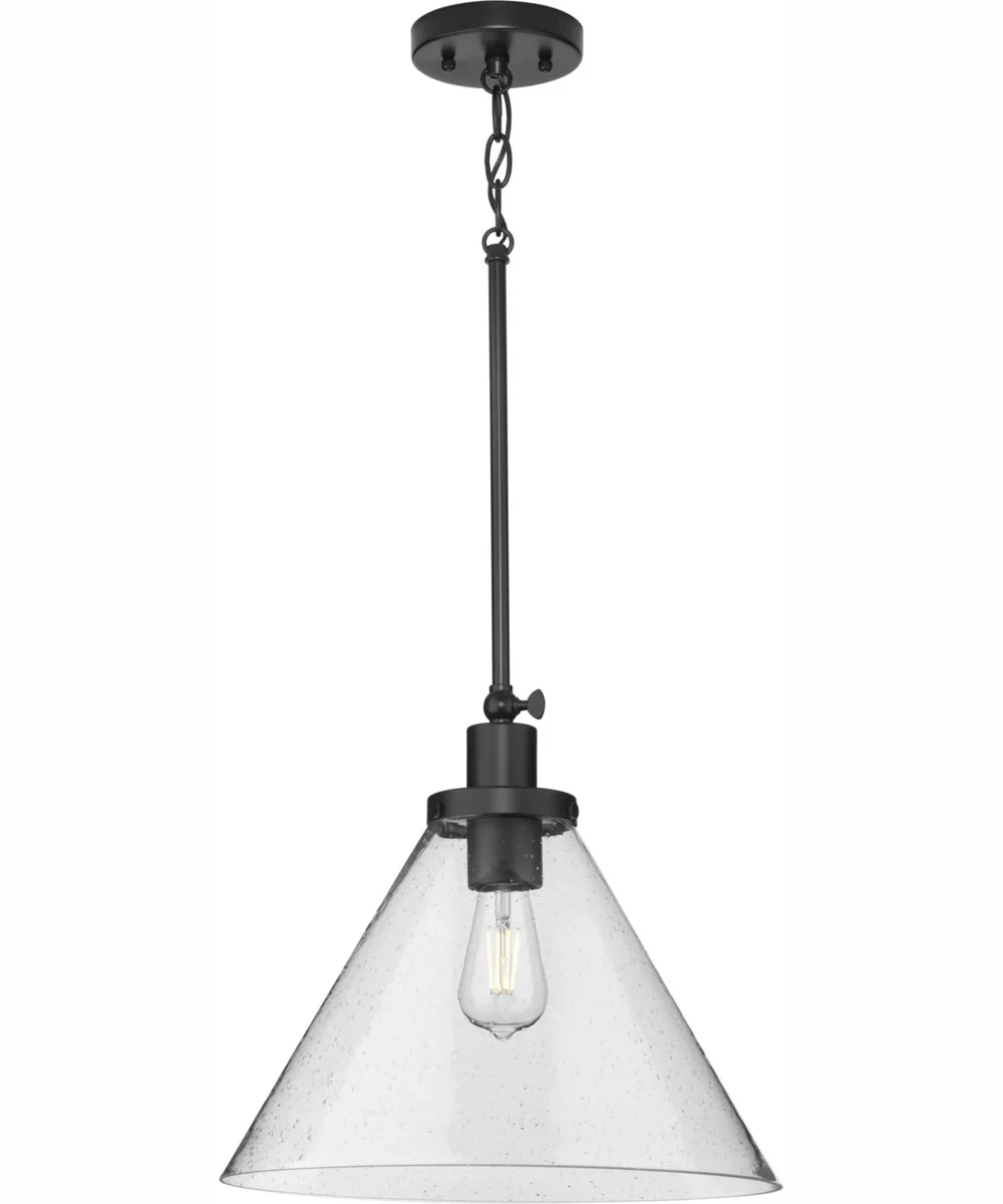 Hinton 1-Light Modern Farmhouse Pendant Matte Black - Image 8