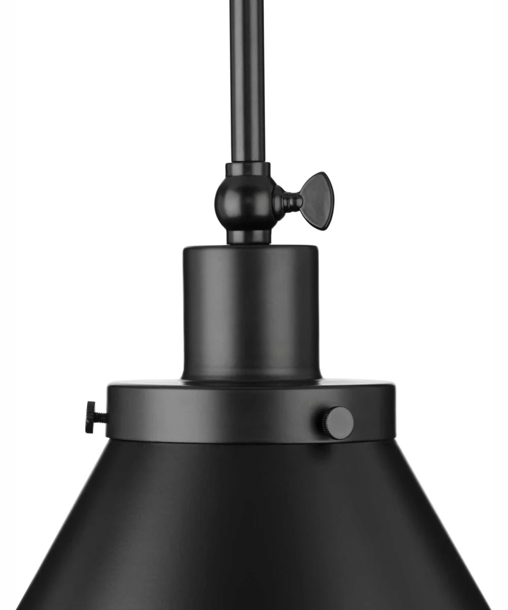 Hinton 1-Light Modern Farmhouse Pendant Matte Black - Image 11