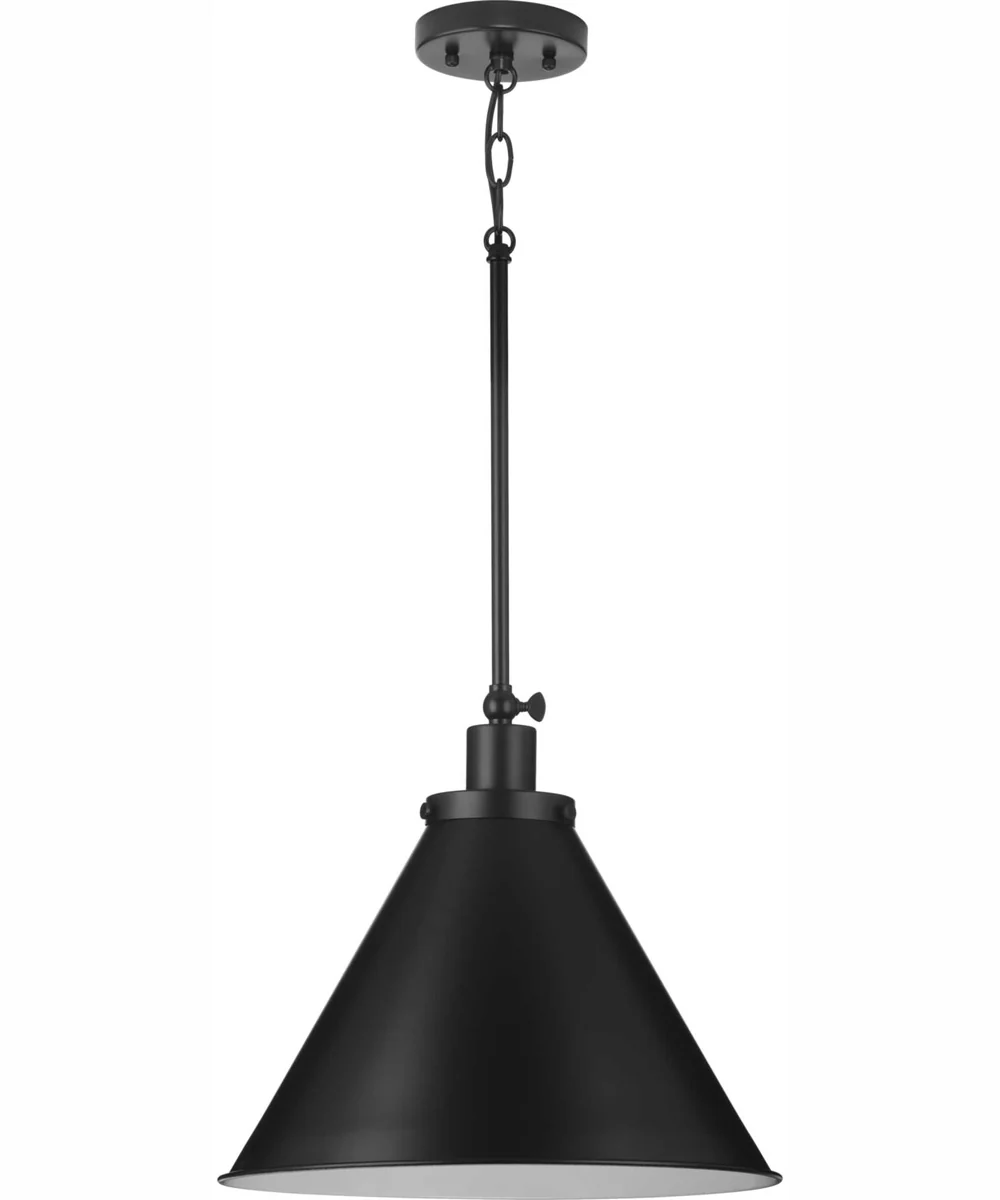 Hinton 1-Light Modern Farmhouse Pendant Matte Black - Image 4