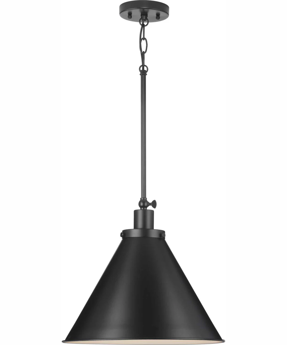 Hinton 1-Light Modern Farmhouse Pendant Matte Black - Image 6